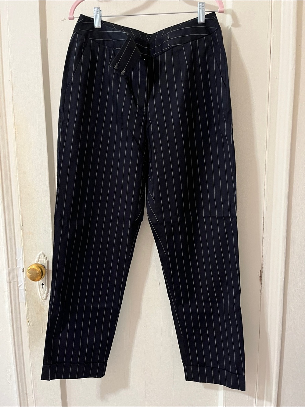 Liz Claiborne Women’s Navy Pinstripe Dress Pants, Size 12